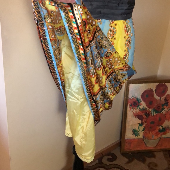 ANTHROPOLOGIE Moulinette Soeurs sz 12 Halter Dress 100% Silk TieNeck Mandela NEW - Picture 12 of 16